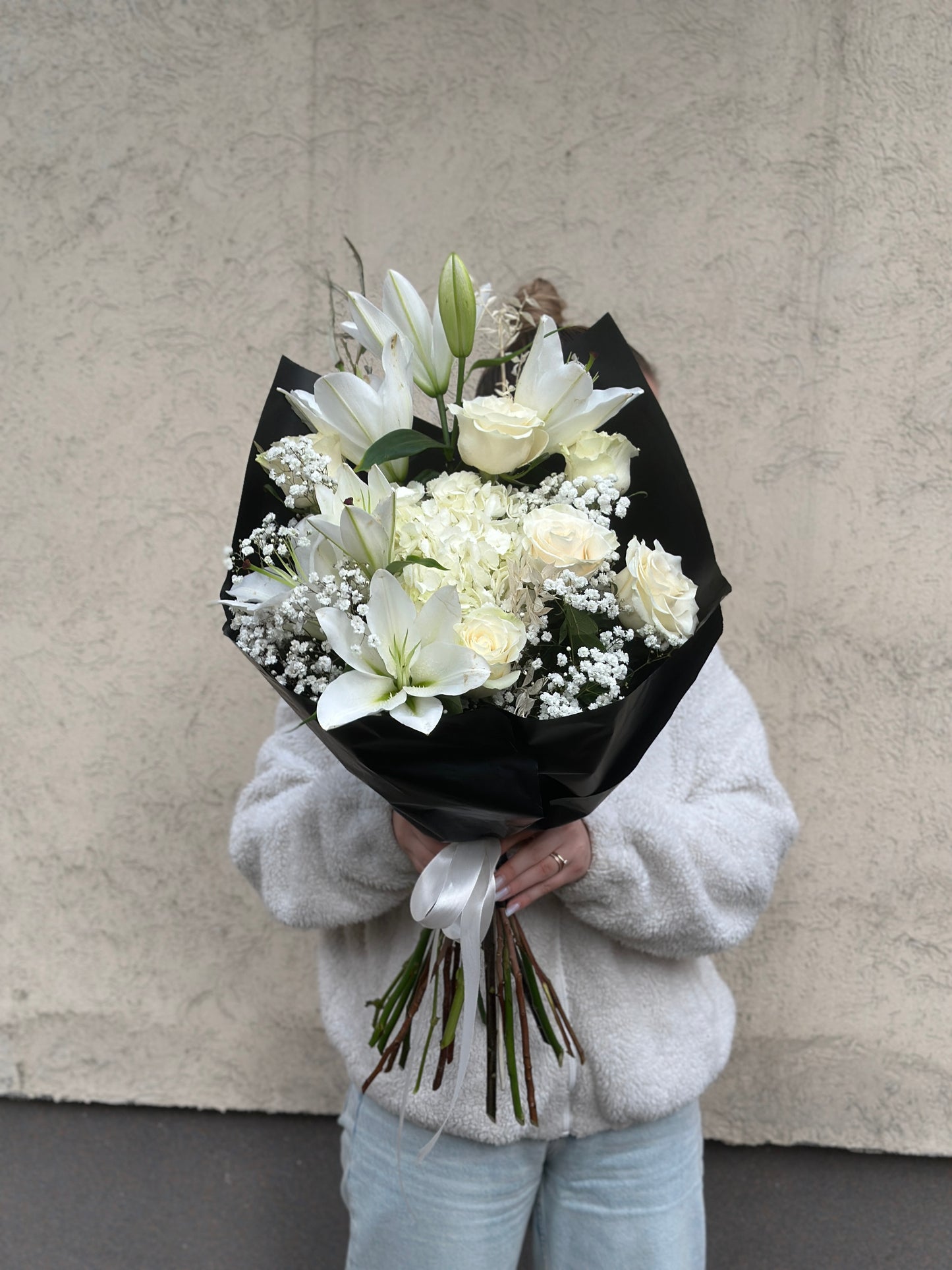 Buchet funerar alb