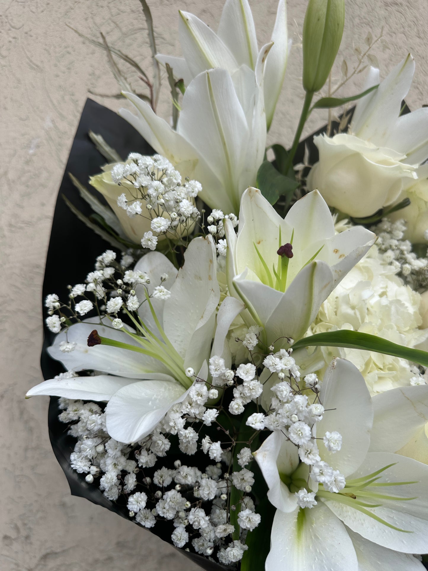 Buchet funerar alb