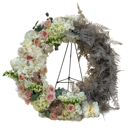 Coroană funerară Omagiu Floral Lumină și Pace