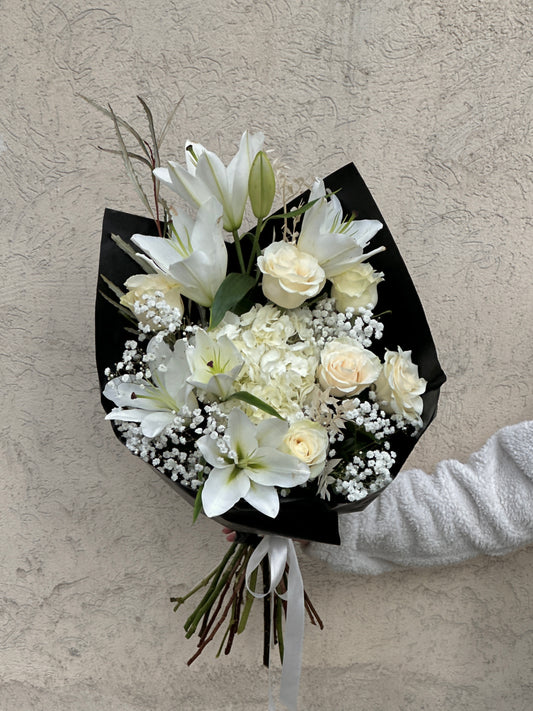 Buchet funerar alb