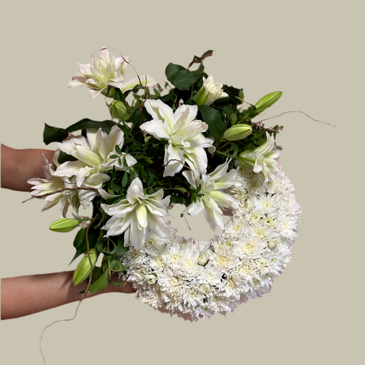 Coroana funerara “Ingerii fie cu tine”